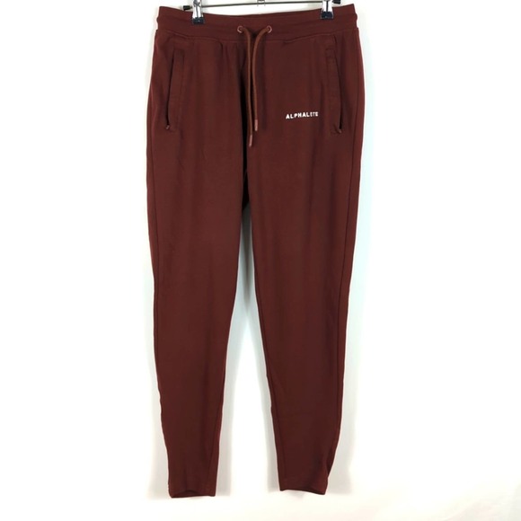 Alphalete Other - Alphalete Burgundy Mens Joggers Tapered Sweatpants Size Small Athleisure